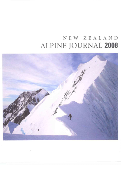 New Zealand Alpine Journal 2008 Vol 60 cover